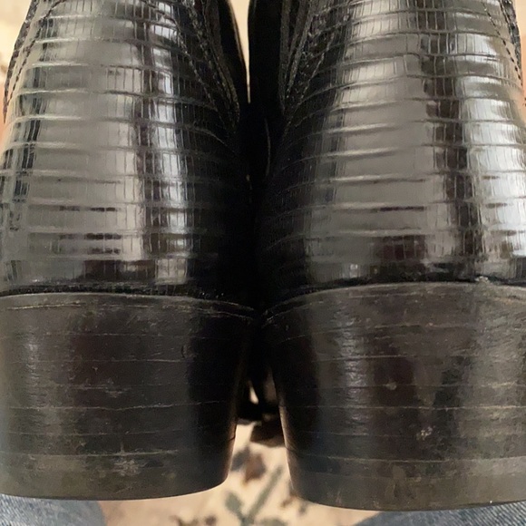 Justin Exotic Black Teju Lizard Cowboy Boots - Picture 6 of 7